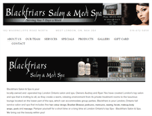 Tablet Screenshot of blackfriarssalonandspa.com